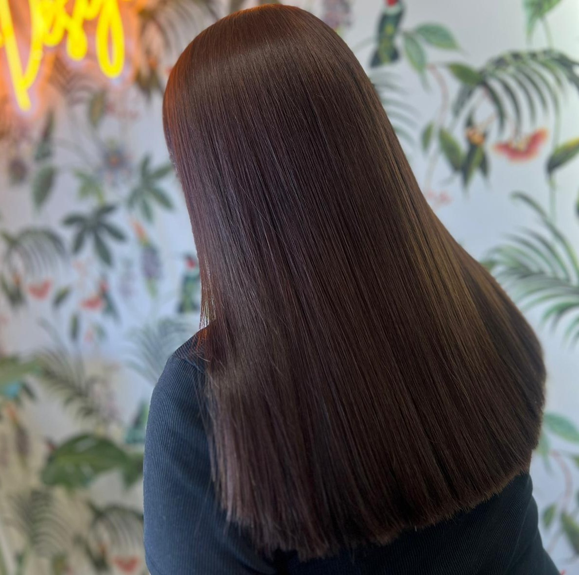 Brunette hair colour transformation