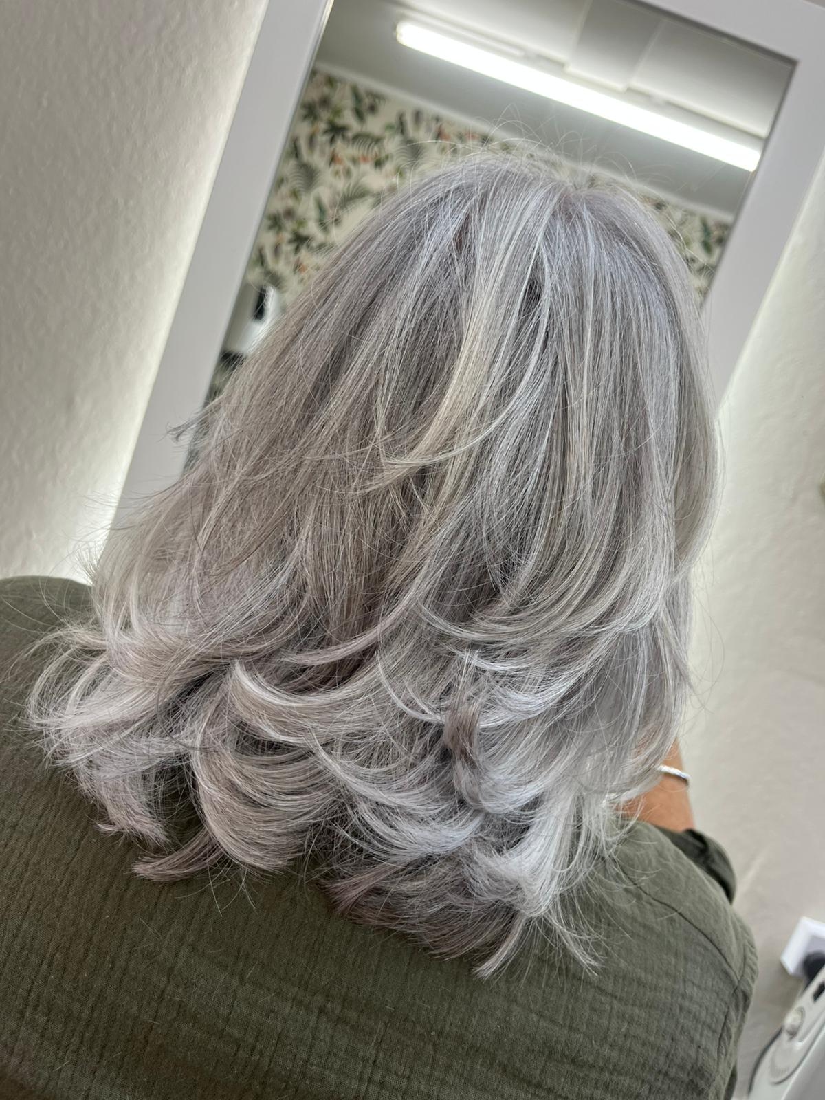Hannah signature flicky cut and blow dry