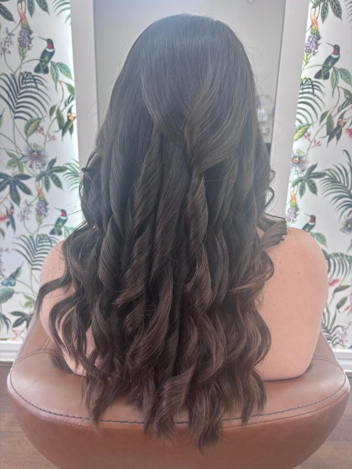 dry and curl wedding guest hair