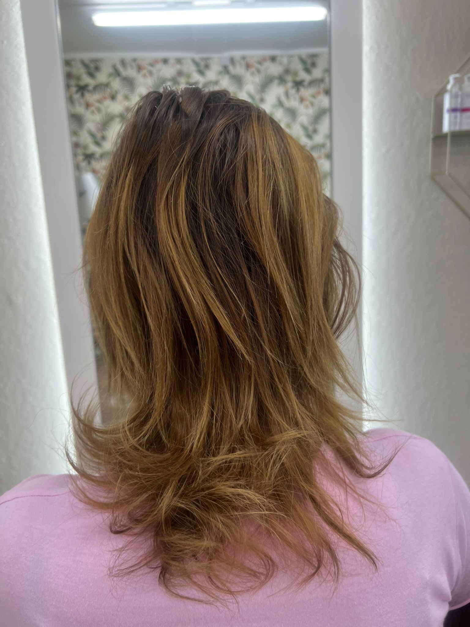 Before hair extensions