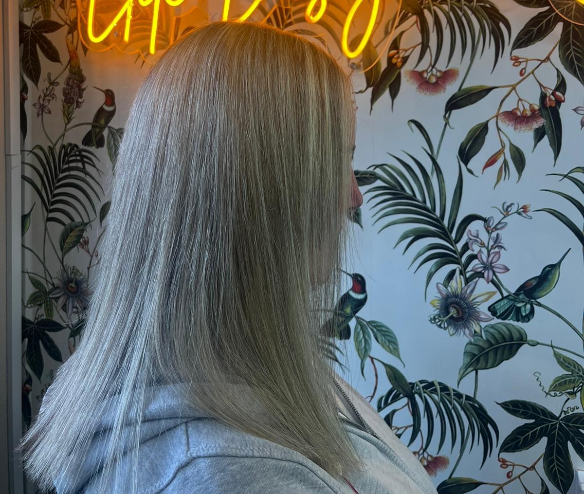 After half head highlights