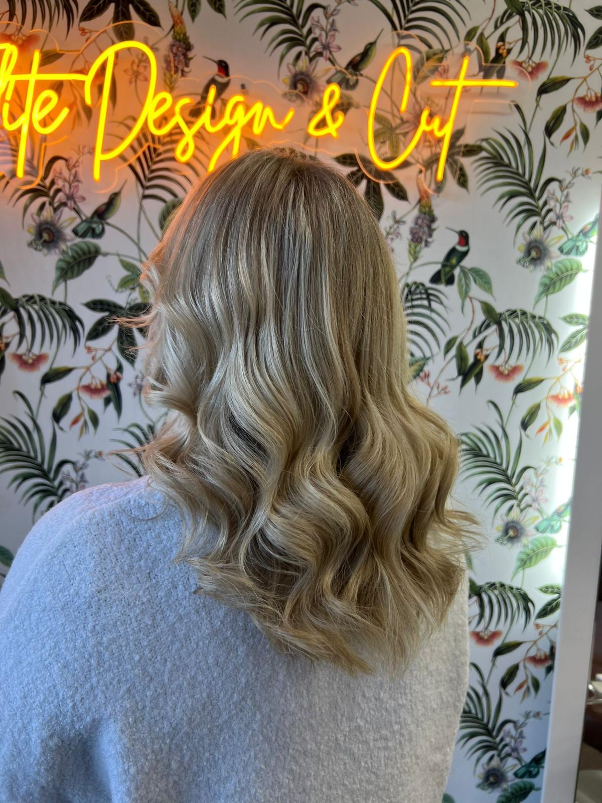 half head highlights grey coverage