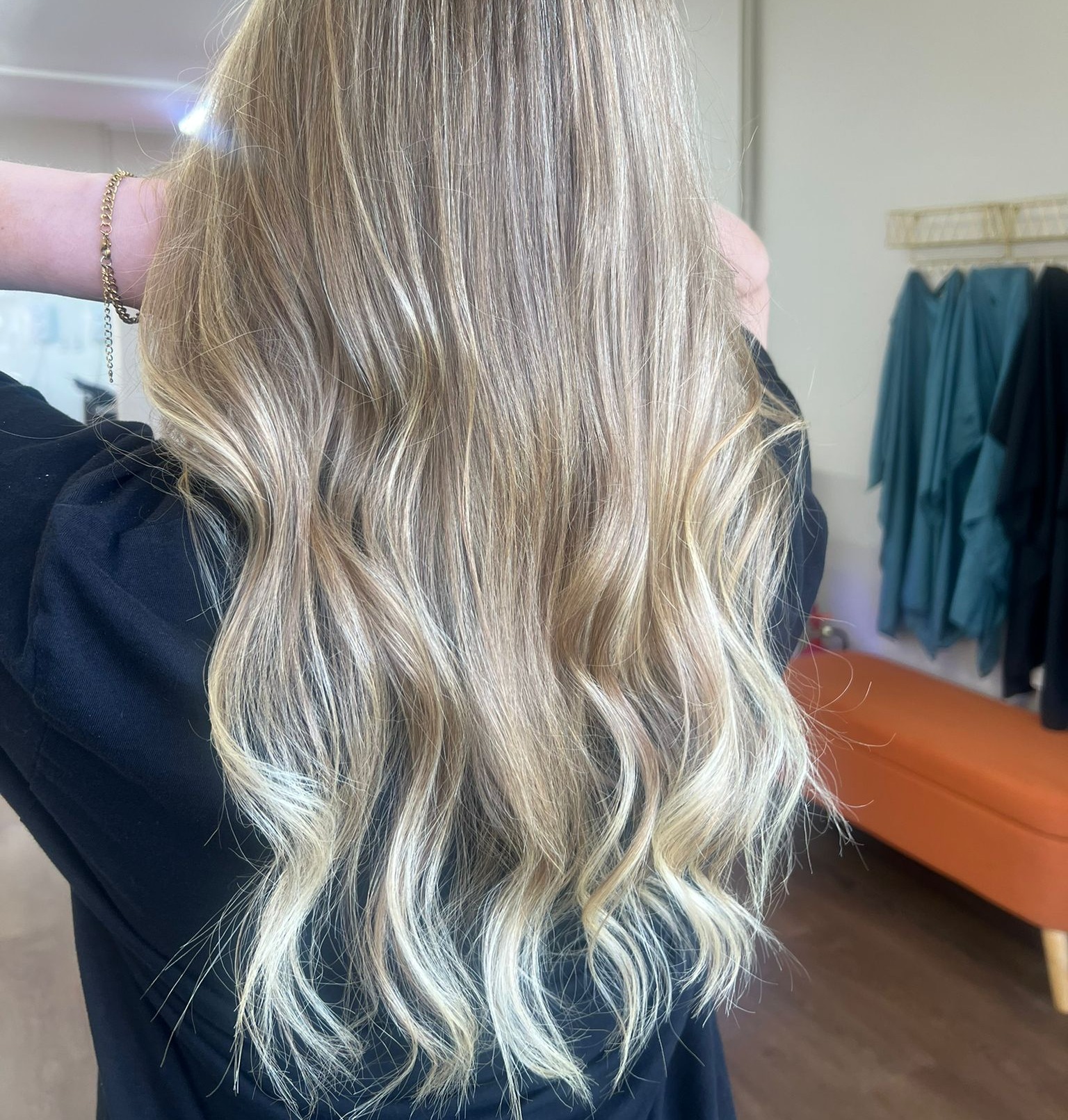 Highlights on blonde hair
