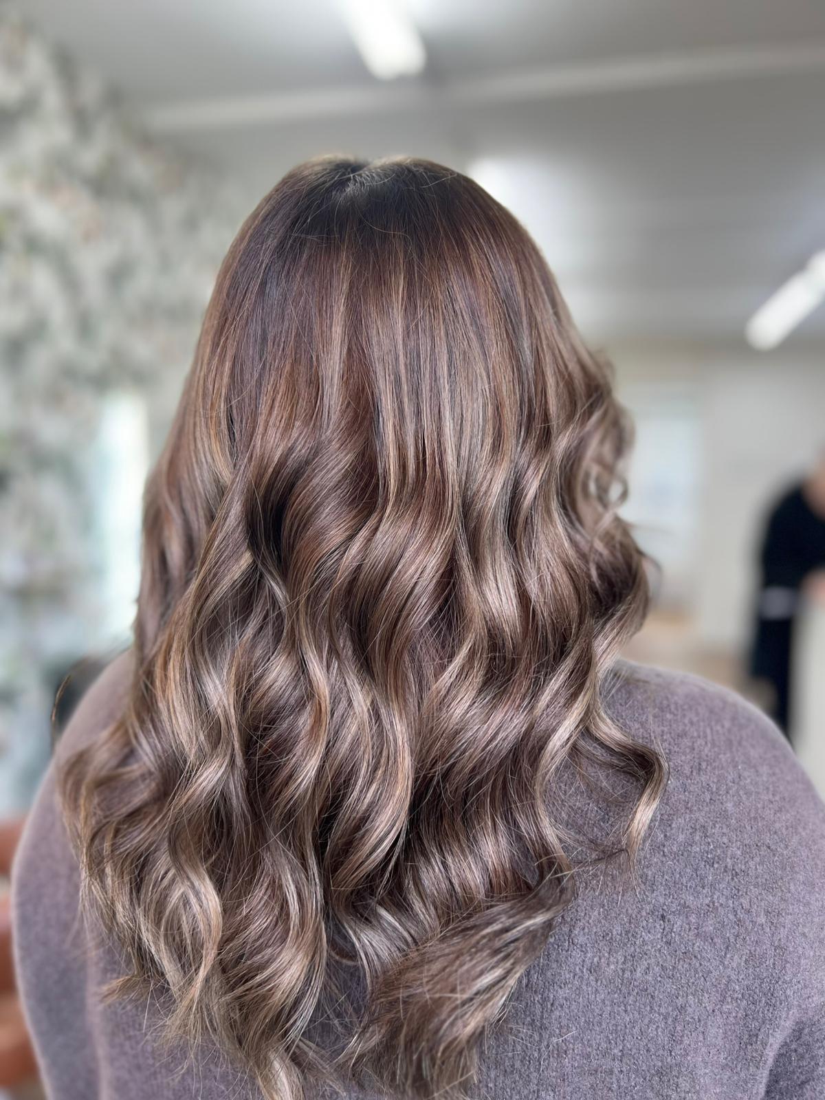 Money piece root smudge  lowlights and highlights